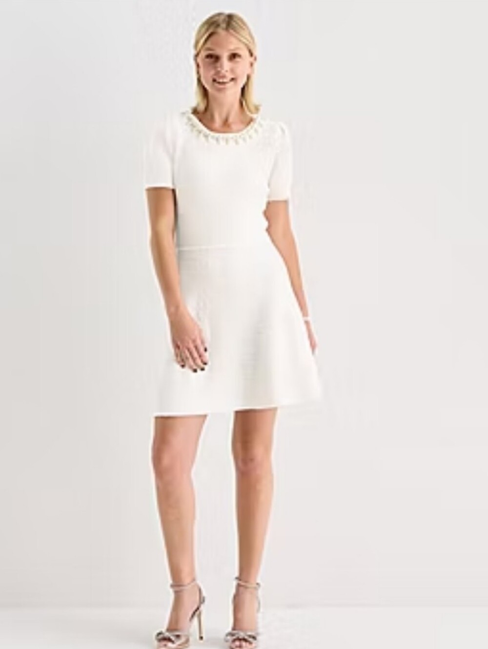 By&By Womens Juniors Shot Sleeve Embellished Sweater Dress XL
